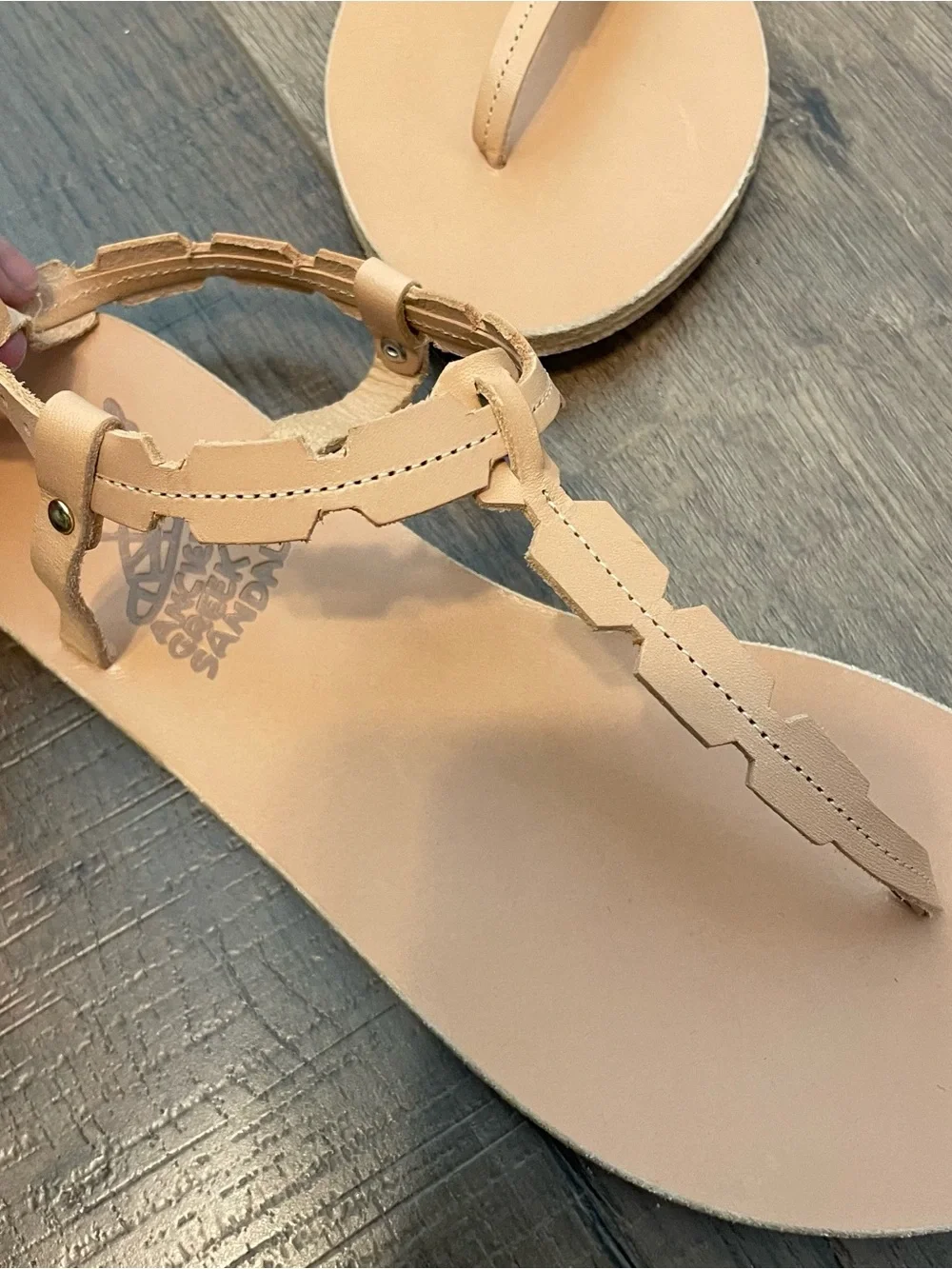 Ancient Greek Leather Sandal Size 39
